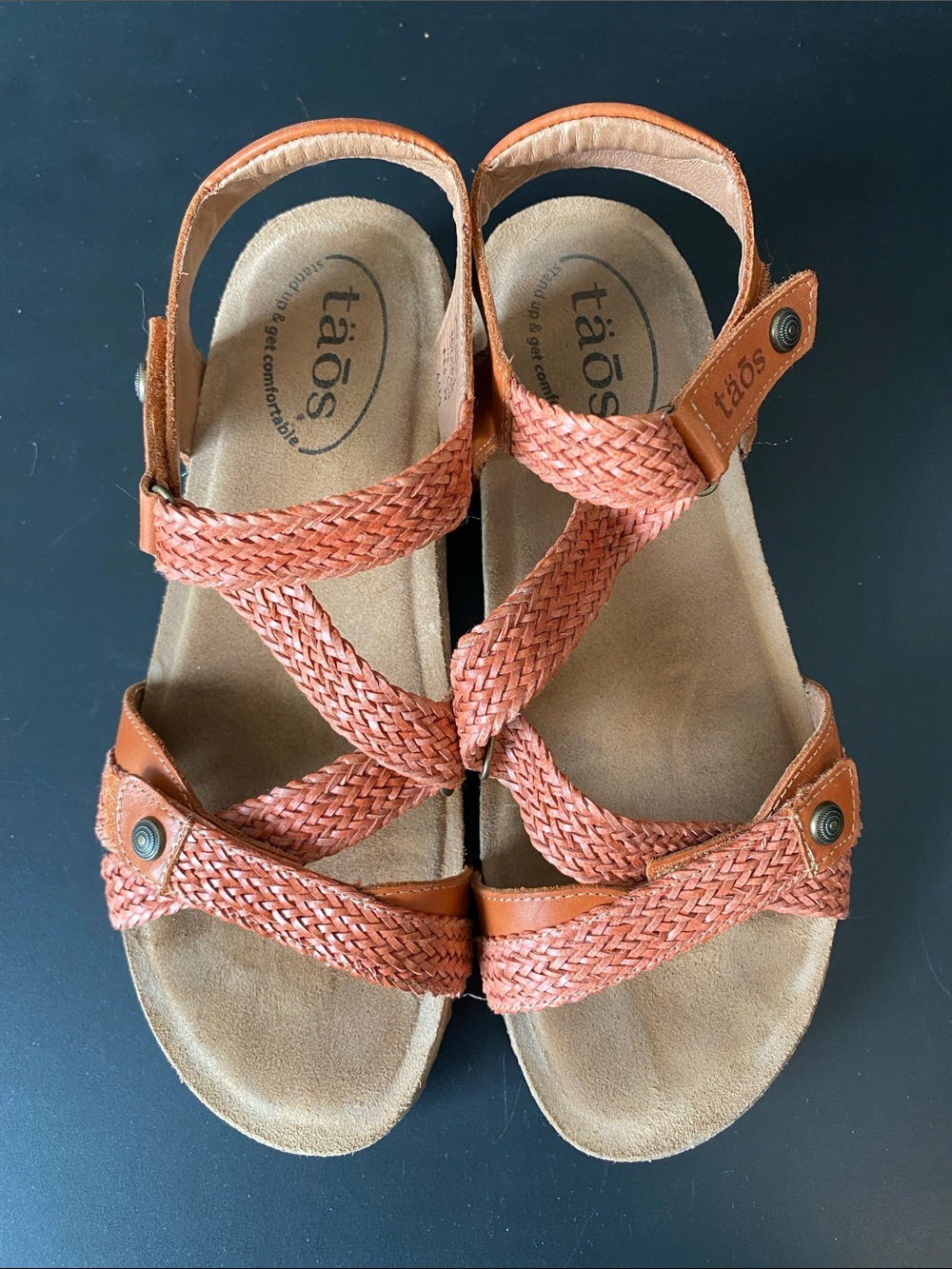 Taos Trulie Woven Braided Leather Strappy Sandal 8.5/39